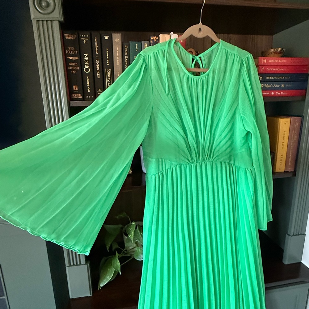 ASOS Vibrant Green Long Sleeve Dress